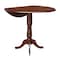 International Concepts Round 42 in Round Dual Drop Leaf Pedestal Table, 41.5 inH, Espresso, 42 in W, 42 in L, 41.5 in H K581-42DPT-6B-2 - alternate 2